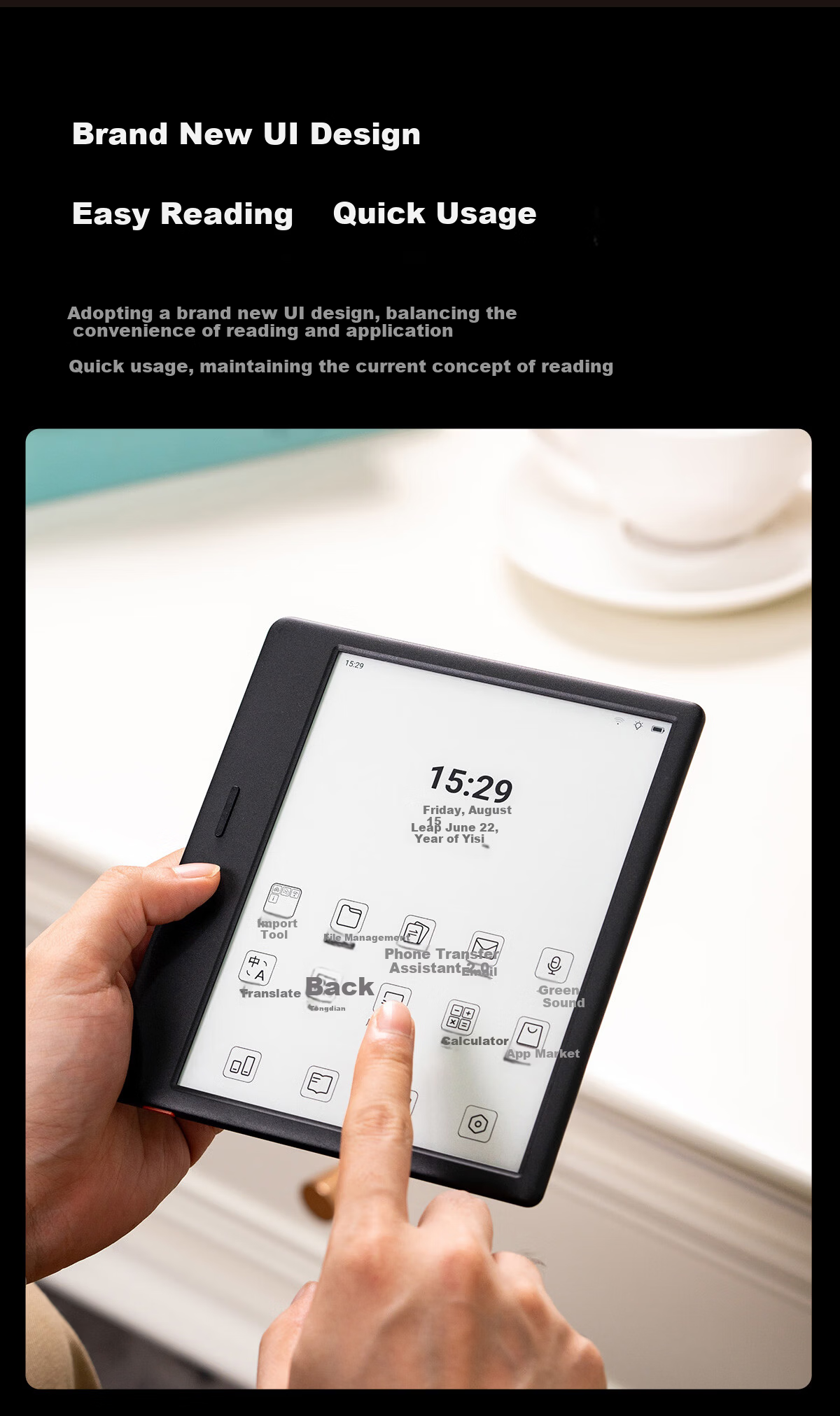 IReader Ocean5 Pro 7-inch Smart E-Reader E-Ink Tablet AI Learning Portable Space Black 28