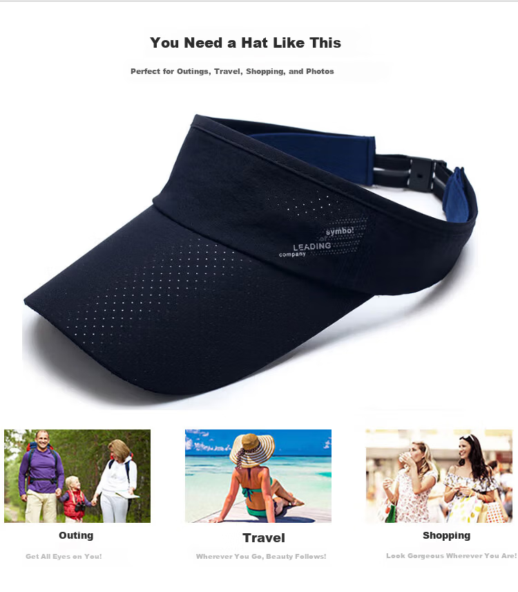 GLO-STORY Unisex Quick-Dry Baseball Cap Sunshade Open-Top Hat MMZ824258 Dark Gray 3
