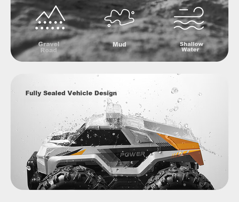 Babycare Amphibious Off-Road Car Long Battery Life Children's Electric Remote Control Toy Car Boys Birthday Gift Go-Kart 3