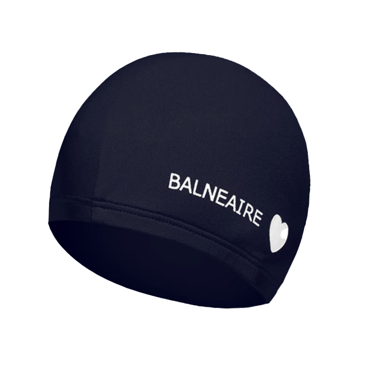 BALNEAIRE Little Red Heart Series Swim Cap for Women And Men, Large Head Circumference Swimming Cap for Long Hair, Non-Binding Fashion, 30187 Blue