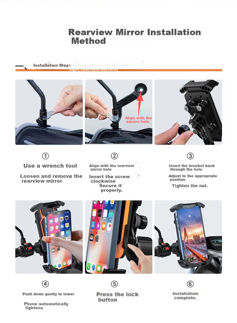 Ousen Electric Bike Phone Holder for Ninebot Motorcycle Electric Bicycle Delivery Navigation Shockproof Mount 15