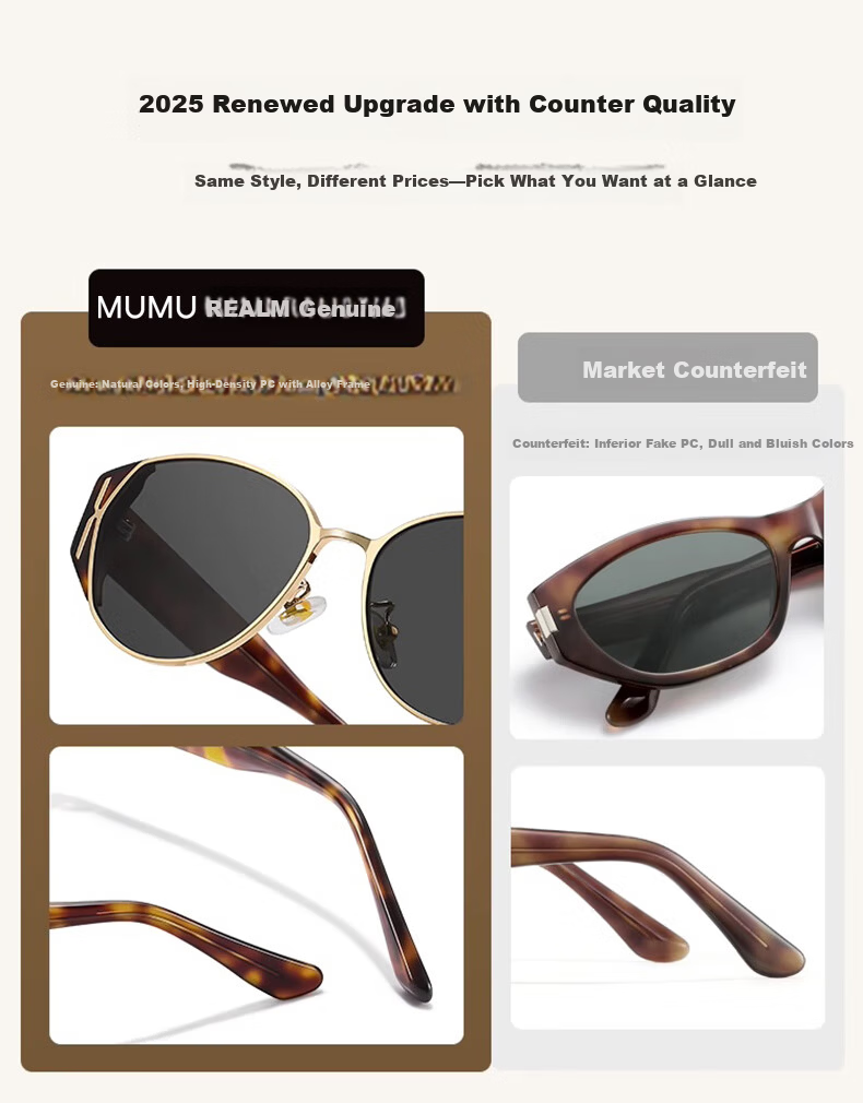 Mumujian Shushu Cat Eye Sunglasses for Women 2026 New High-End UV Protection Myopia Face-Slimming Sun Shades 7