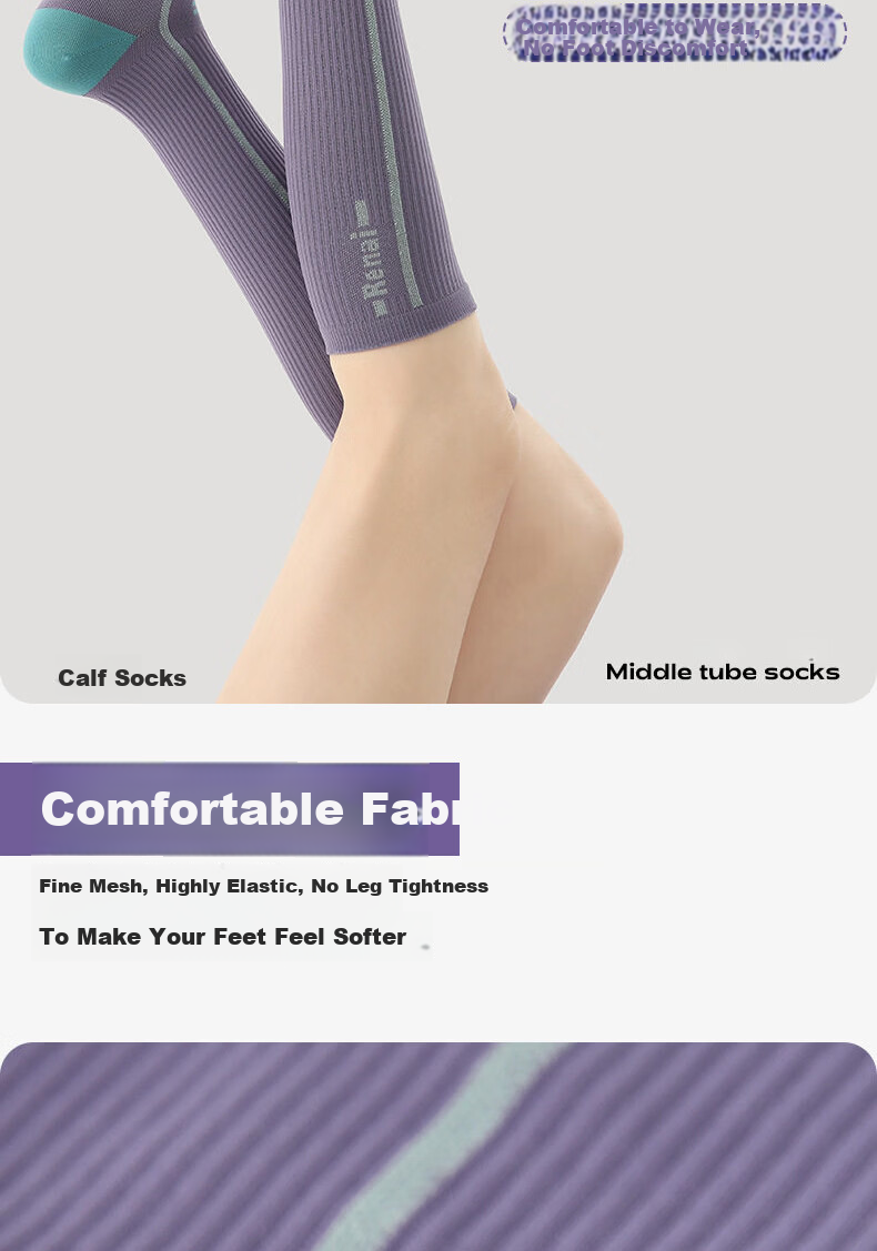 Dewick Sports Socks Long Socks Running Sweat-Absorbing Odor-Resistant Antibacterial Basketball Socks for Men and Women Casual White 3 Pairs L 5