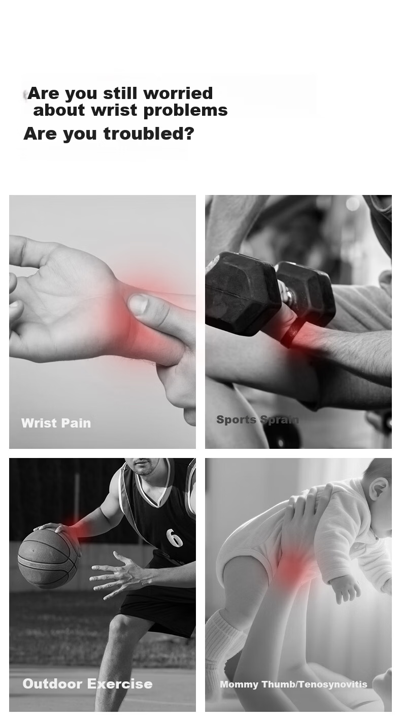 NAILEKESI N Sports Wrist Support Fitness Anti-Sprain Wrist Brace Male TFCC Tendon Sheath Basketball Push-Up Compression Protector M 2