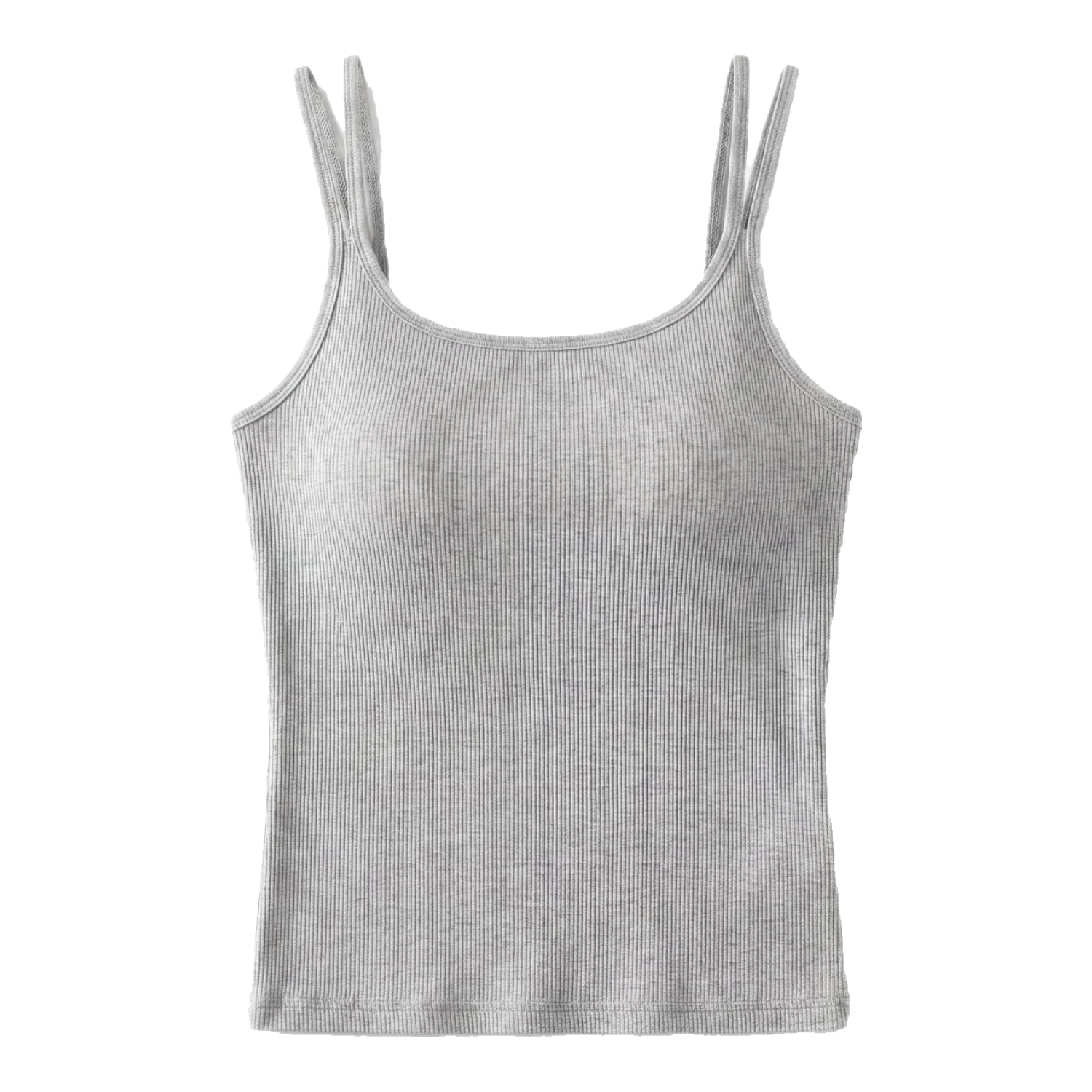 Miiow Women's Summer White Padded Camisole Vest 2026 New Stylish Back Double Shoulder Straps