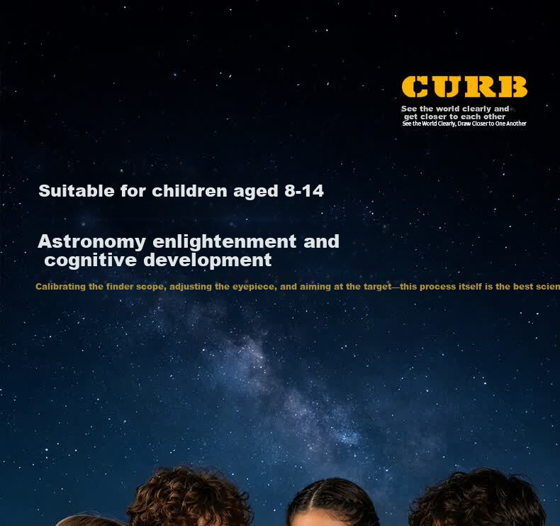 CURB Professional High-Power HD Astronomy Telescope for Stargazing, Space, Kids Beginner Home Use, Jupiter Cloud 1000000 20