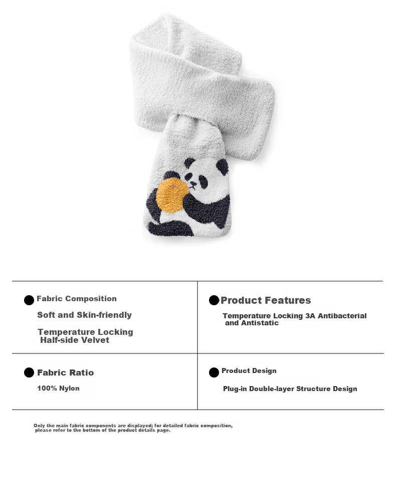Bananain 320Color Kids Scarf Unisex Warm Half-Fleece Animal City Neck Warmer Autumn Winter Accessories 3