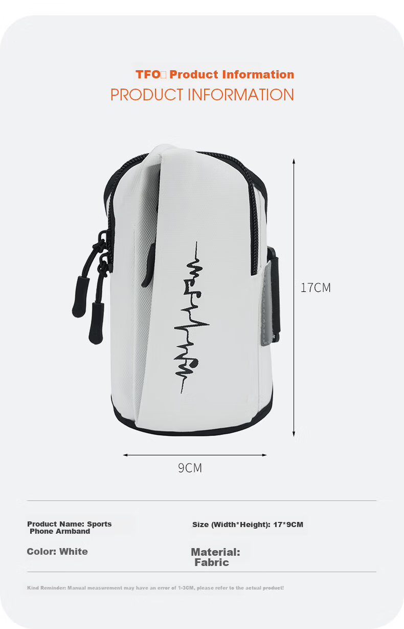 TFO 7th Generation Sports Arm Bag Outdoor Cycling Wrist Bag Multifunctional Phone Bag A9402540 White 4