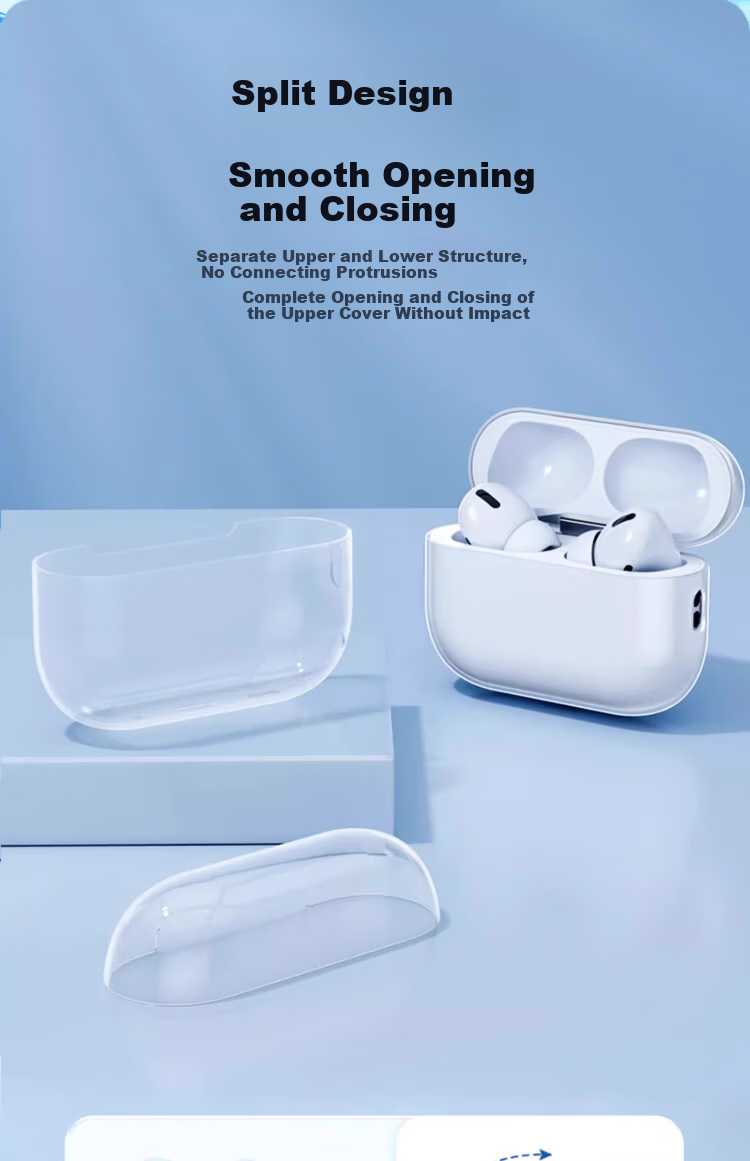 HotFire AirPods Pro 3rd Generation Protective Case Silicone Transparent Full-Cover Shockproof Dustproof Soft Cover for Apple Bluetooth Earphones 11