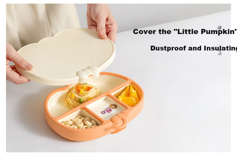 Beitais Baby Suction Plate Self-Feeding Silicone Divided Toddler Dining Plate Cuiyun Milan Lunch Box 14