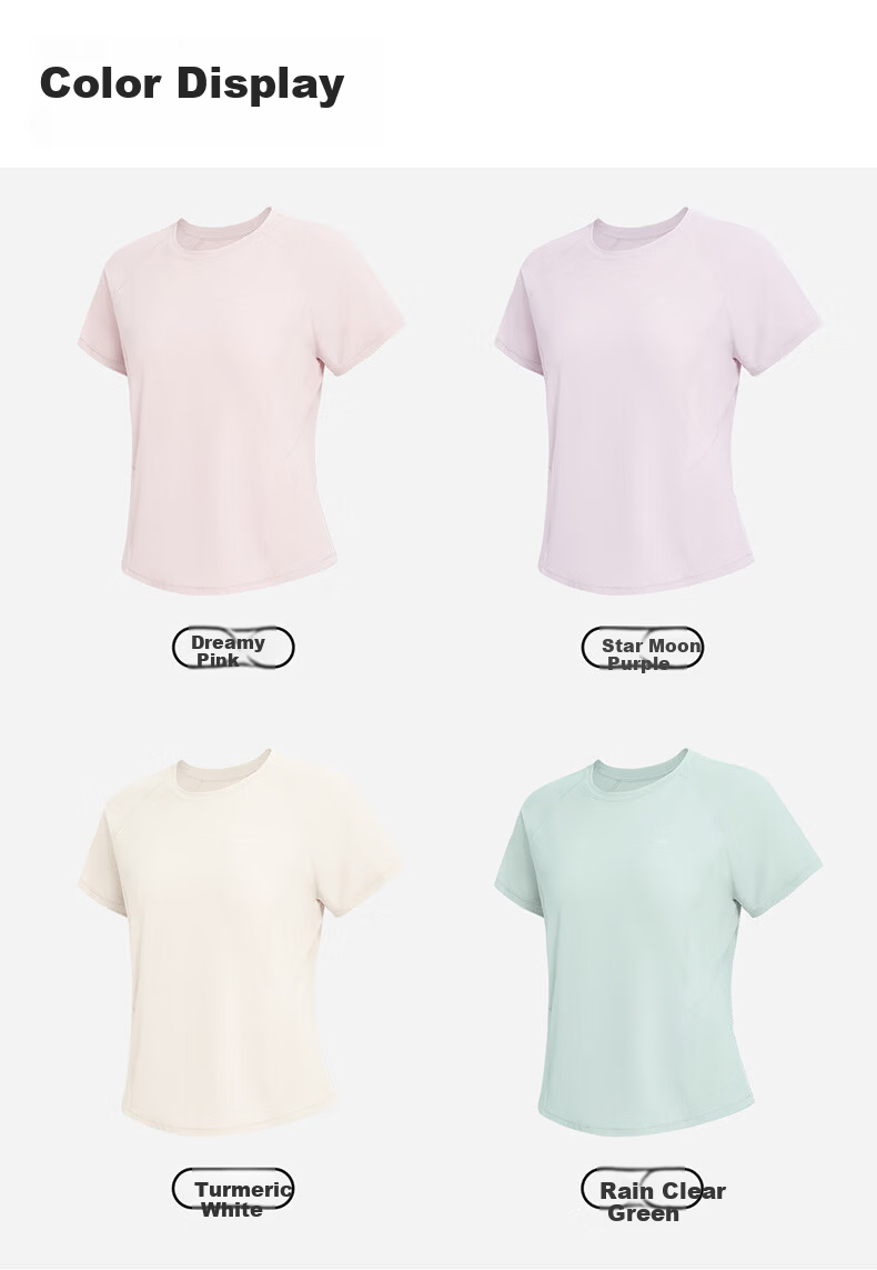 CAMEL Women's Ice Cooling Sports T-Shirt Quick-Dry Breathable Fitness Running Short Sleeve Y26BAWL6025 Dream Pink S 10