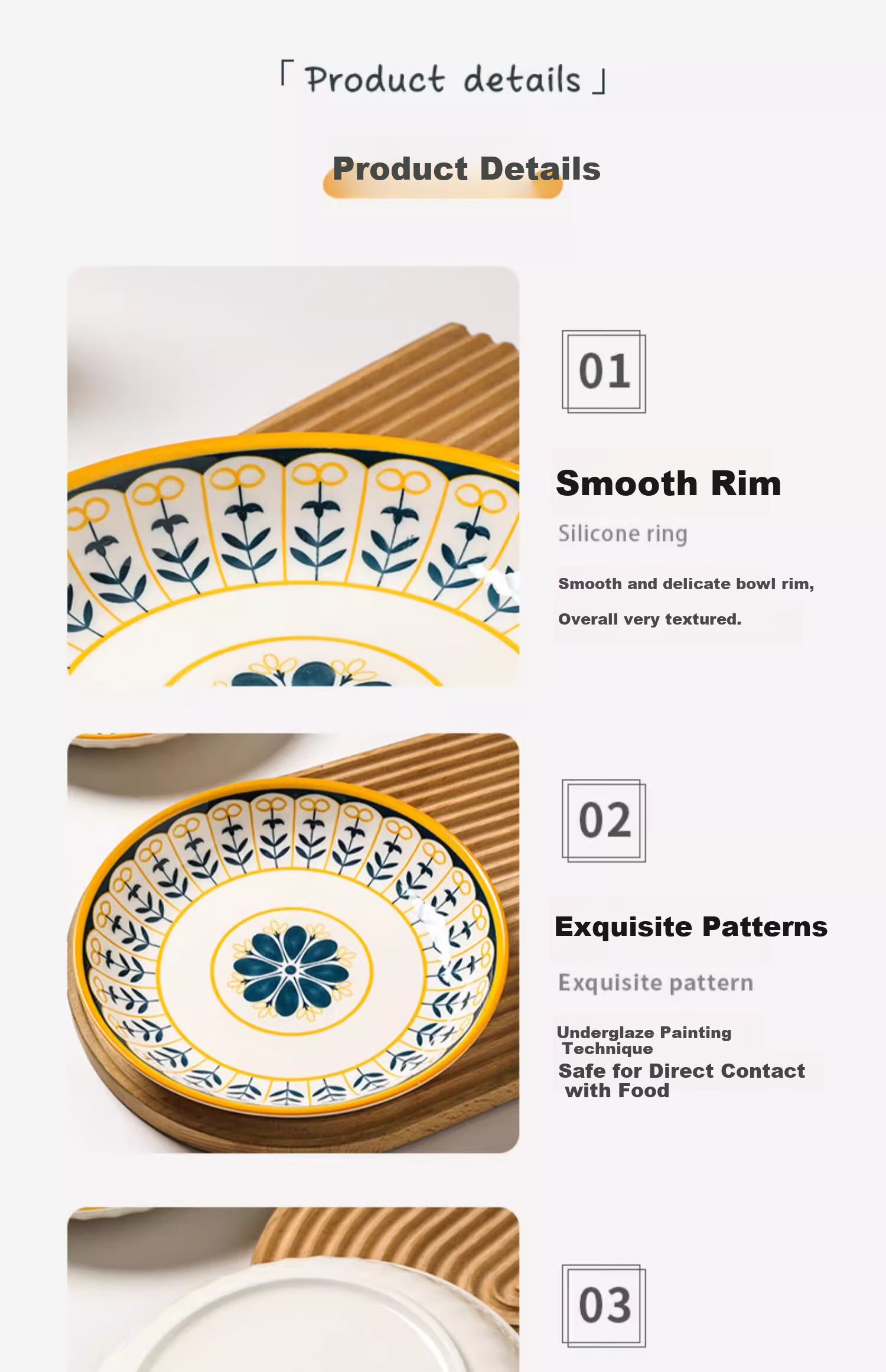CERAMICS Nordic Series Plates, Household Ceramic Dishes, Creative Minimalist Tableware, Plate And Bowl Set, Round Plates, Mixed Set of 4 Pieces 10