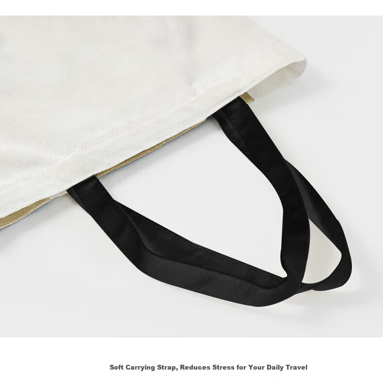Right Away Canvas Tote Bag Zippered Large Capacity Eco-friendly Shopping Bag Simple Korean Style for Women Students 7