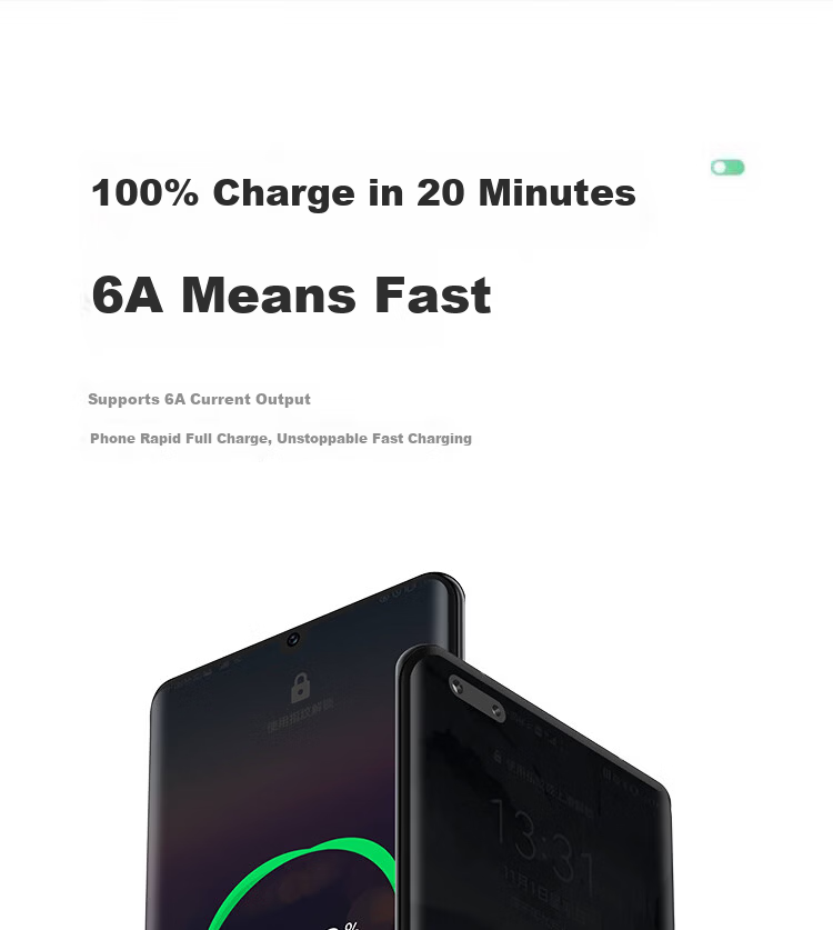 Type-C Data Cable 100W/88W/66W/40W Super Fast Charging 6A Cable Compatible with Huawei Honor Xiaomi Phones Tablets Pura80/Mate70 2M 4