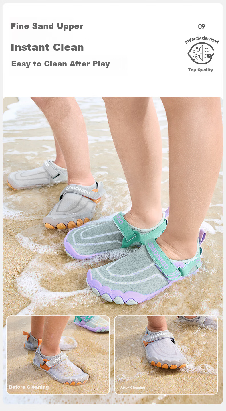 Lemonkid Kids Beach Shoes Boys Girls Swimming Water Shoes Non-slip Breathable Outdoor Sports Sandals Creek Hiking Shoes for Seaside Water Play 12