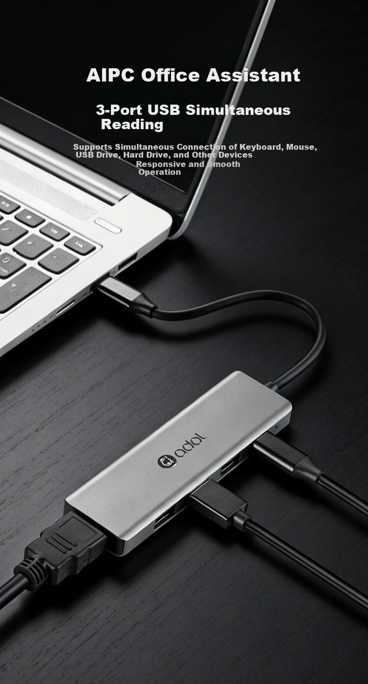 ASUS a Type-C Docking Station USB Hub USB 3.0 Adapter HDMI 4K30Hz HD Converter USB Expander Extension Cable Laptop Dock HC501 2