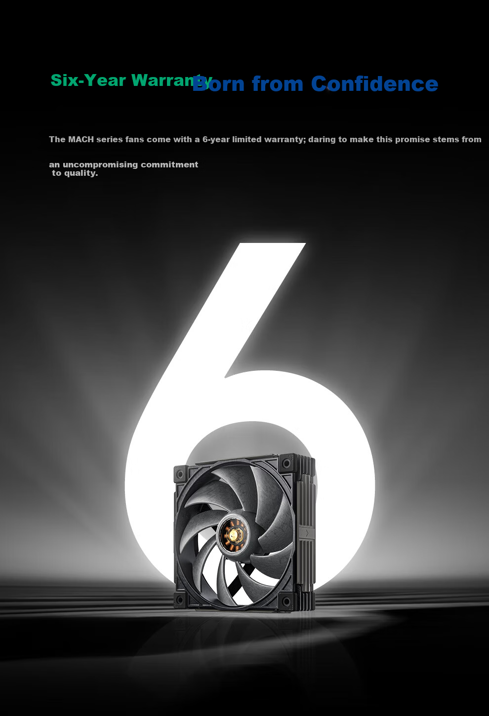 SUDKOO MACH120 Case Fan (Mach 120 Fan / LCP Blades / 30mm Industrial Grade Fan / Adjustable Center White Light / 6-Year Warranty) 11