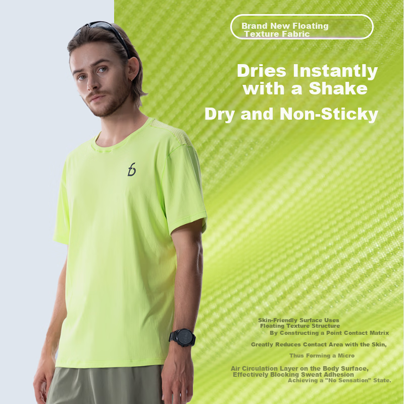 FlipBelt Training Short Sleeve | Men's Summer Round Neck Quick-Dry Shirt, Antibacterial Breathable Silver Ion T-Shirt, Athletic Running Top