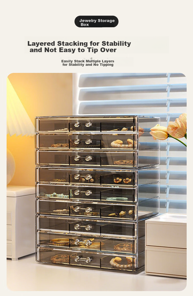 40,000 Kilometers Large Capacity Jewelry Storage Box for Earrings, Studs, Necklaces, Bracelets - High-End Exquisite Bead Organizer Box 6
