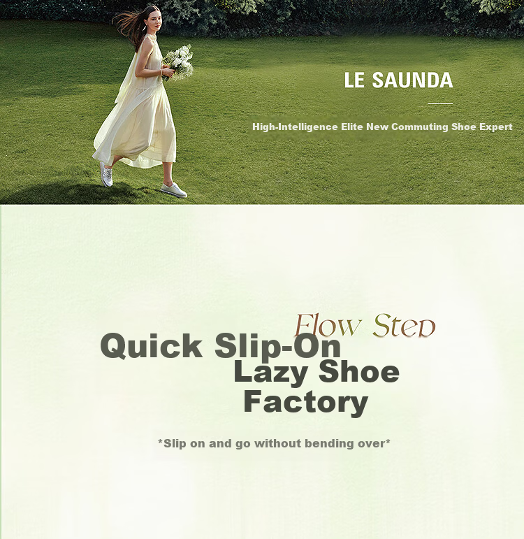 Le saunda Active Series 2026 Spring New Slip-On Casual Genuine Leather White Sneakers Women 7M38102 Cream White OWL34 1