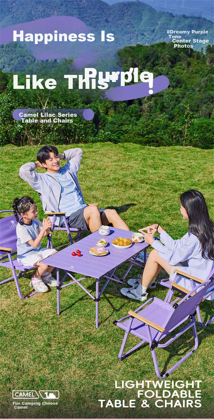 CAMEL Outdoor Camping Portable Lightweight Leisure Fishing Chair Camping Equipment Kemit Folding Chair P016F Night Purple 1