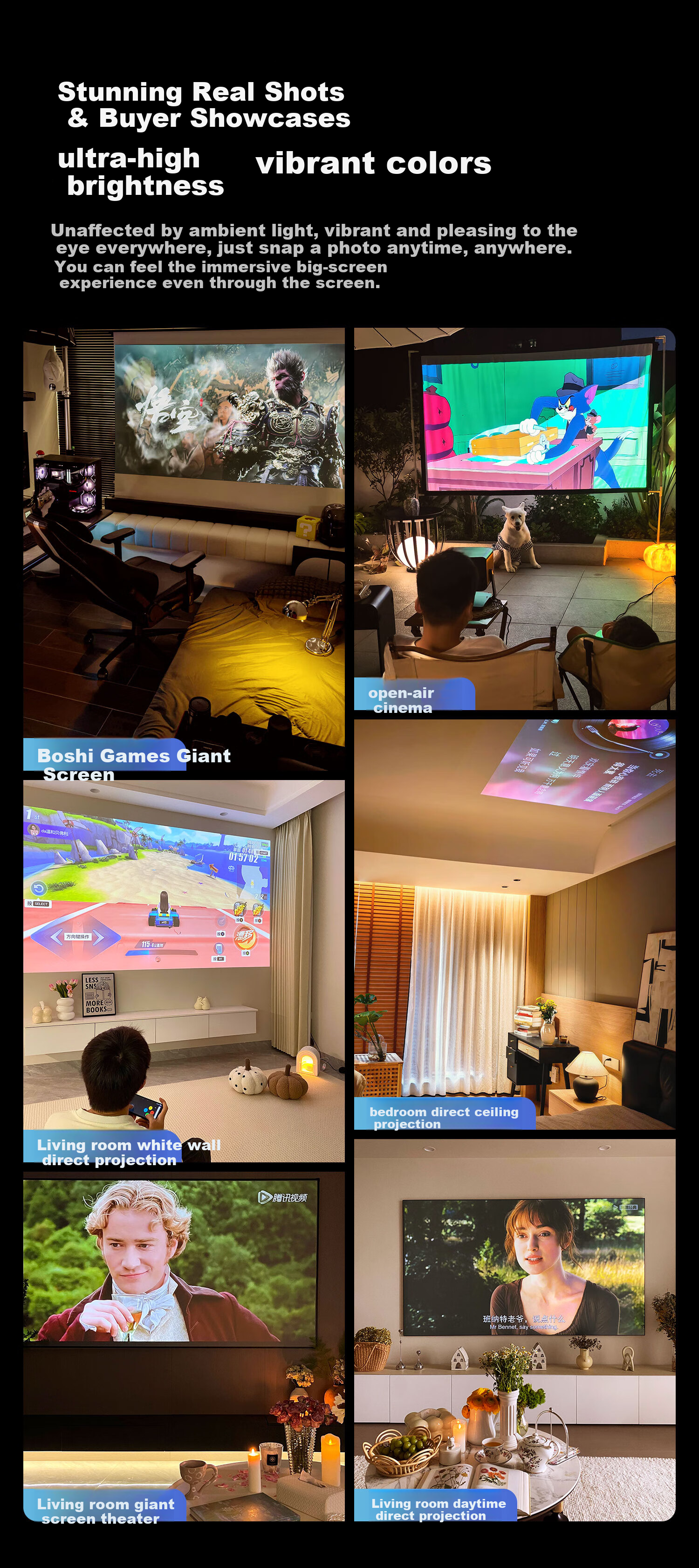 Dangbei X7 Max 4K Ultra HD Tri-Color Laser Projector Home Zoom Shift Lens Family Theater Bedroom National Subsidy 20% (3400 ISO Brightness Dolby Vision) 7