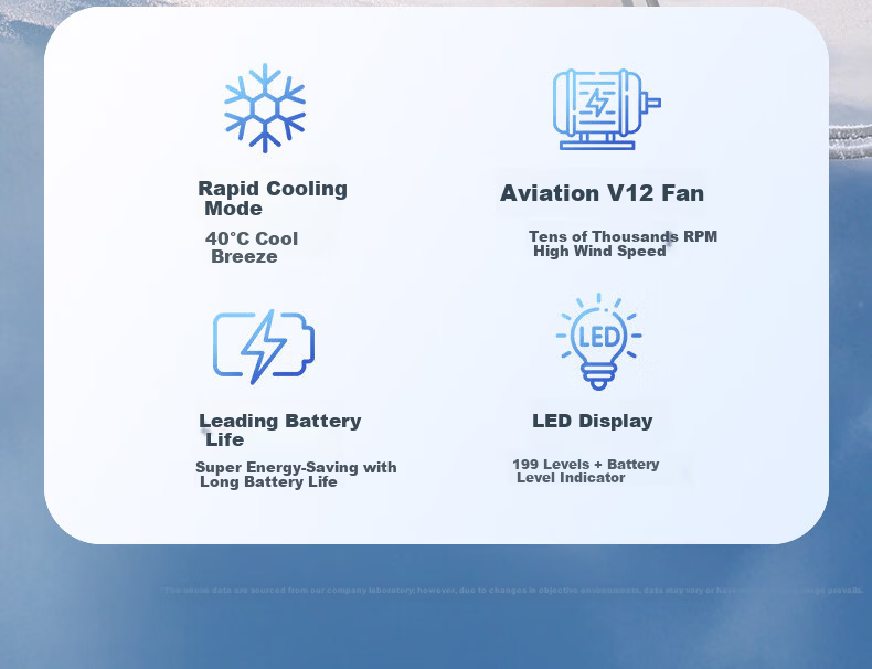 MINISO Portable Handheld Aluminum Alloy USB Fan with Display, Long Battery Life, 3C Certified, High-Speed Rechargeable Desktop Cooling Fan for Office and Students 3