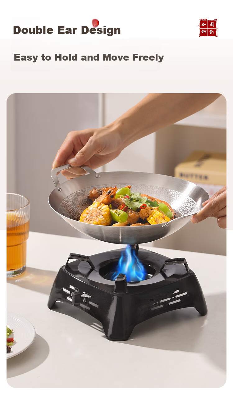 MAXCOOK 304 Stainless Steel Hot Pot Alcohol Stove Small Hot Pot Dry Pot Solid Fuel Outdoor Household 24cm MCT6865 9