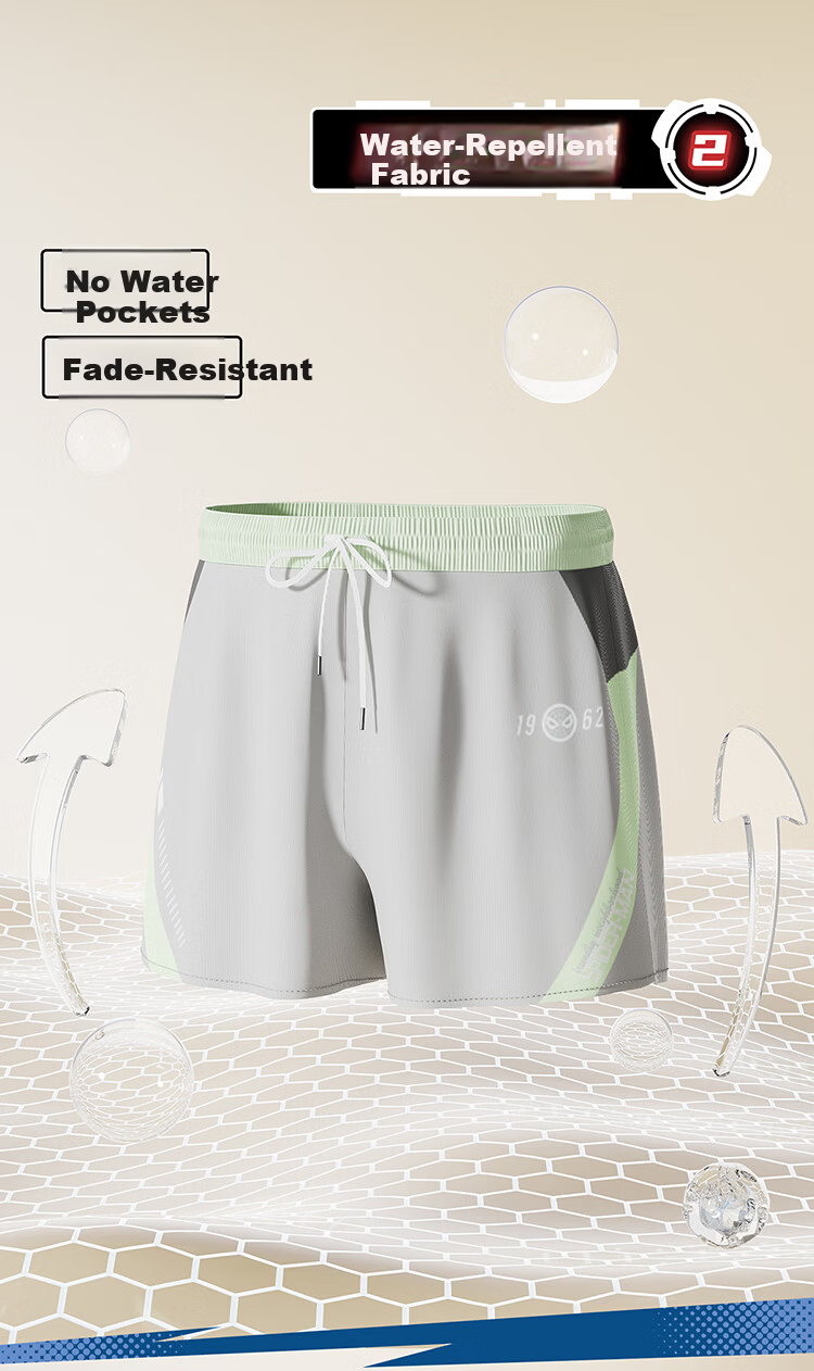 Disney Men's Swim Trunks, Anti-Embarrassment Swimming Shorts with Swim Cap Two-Piece Set, Beach Shorts Swimming D86005S2G, Gray, Size L 5