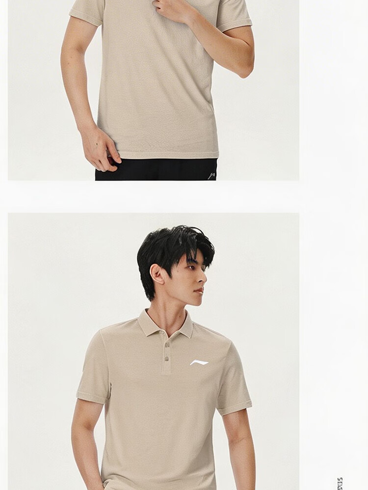 LI-NING Men's Polo Shirt Short Sleeve 2026 Summer New High-End Cotton Breathable T-Shirt Collar Casual Sportswear 19