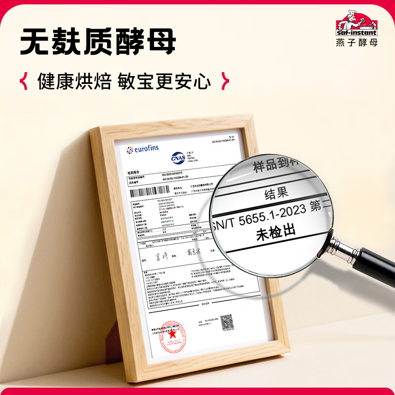 燕子（SAF INSTANT）烘焙原料 高活性即发酵母粉无麸质100g 耐高糖