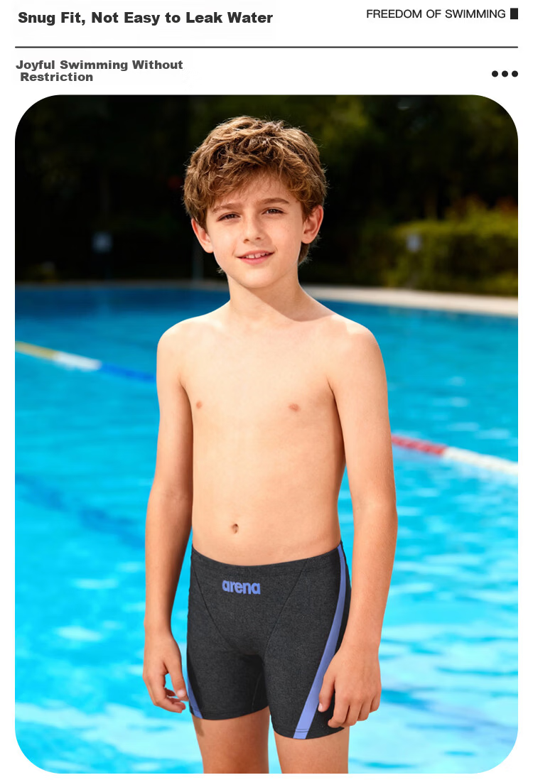 Arena Kids Boys Competitive Square Leg Swim Trunks High Elasticity Comfortable Training Swimwear for Youth and Teens 6