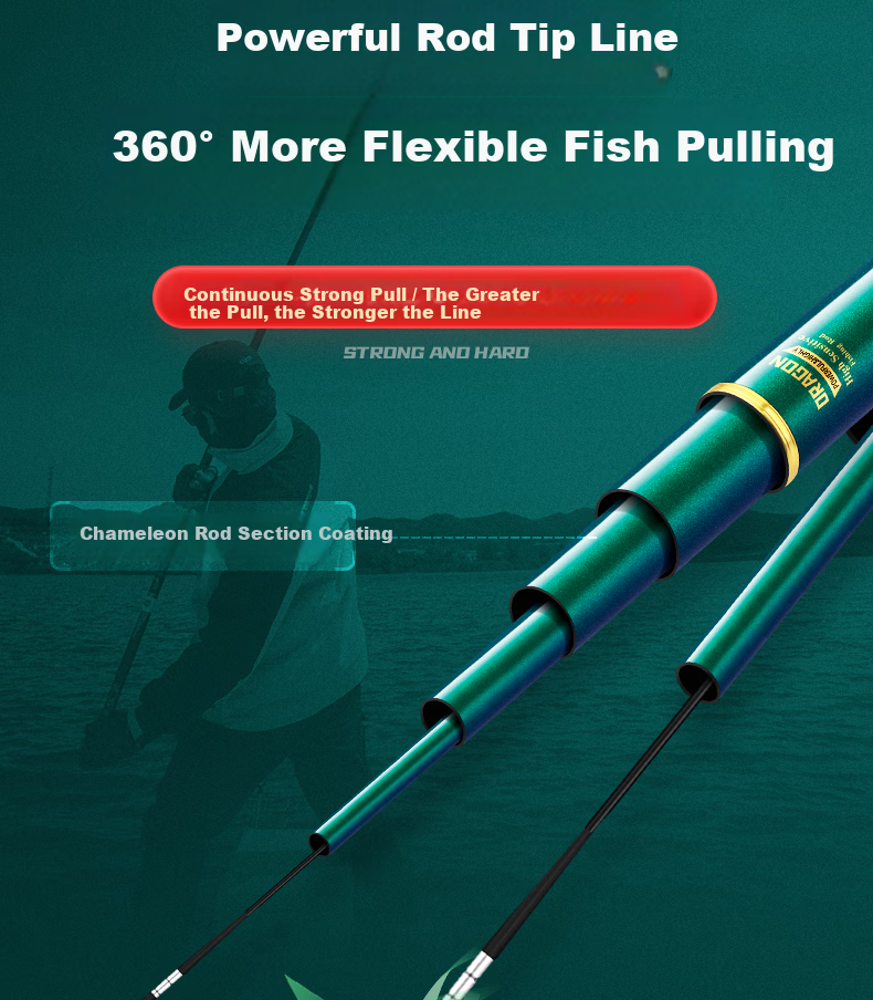 GW Fishing Rod, Longsheng Feiji Lightweight Version, 6.3 Meters, Ultra-Light And Ultra-Hard, 28 Sections, High Carbon Composite Rod 17