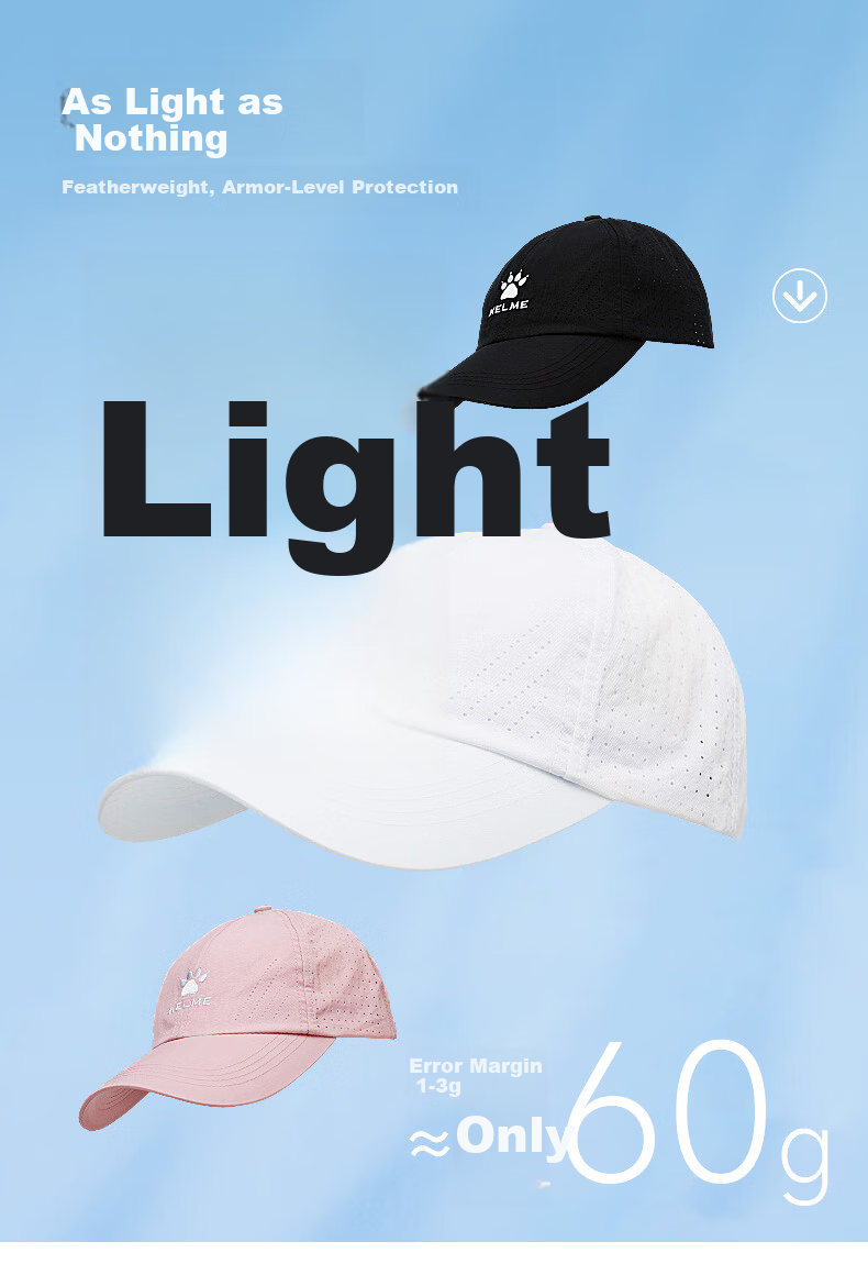 KELME Outdoor Sports Cap Summer Sun Protection Marathon Professional Running Baseball Cap Duckbill Cap 5