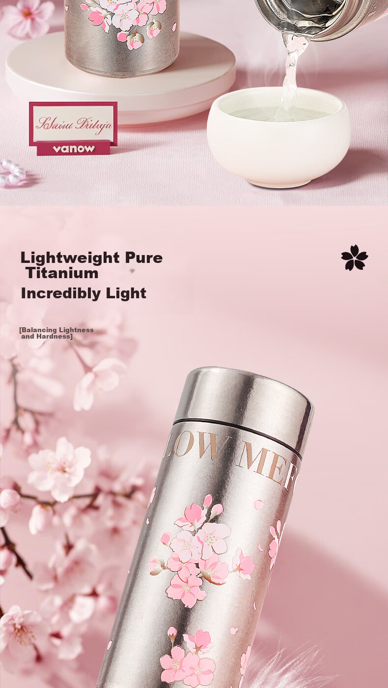 Sidomi Mini Titanium Insulated Mug Women's Portable Pocket Coffee Cup Practical 520 Valentine's Day Birthday Gift for Girlfriend 4