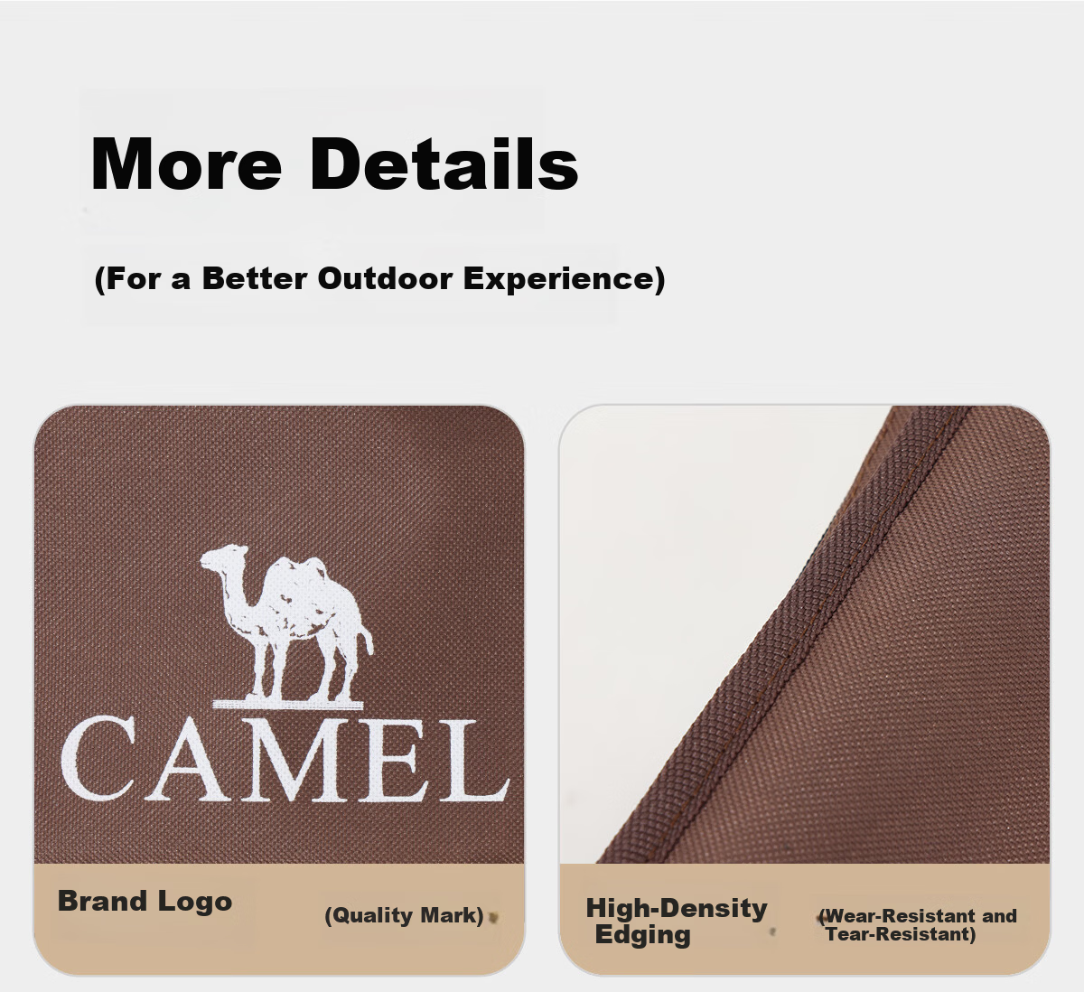 CAMEL Two-Pack Folding Stool Outdoor Folding Chair Portable Travel High-Speed Rail Stool Mini Folding Stool D013 Brown 10