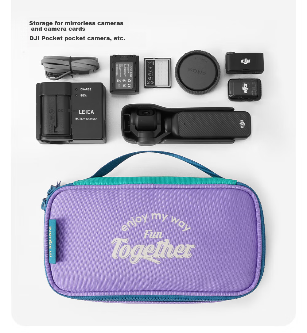 M Square Multifunctional Digital Bag Large Capacity Storage Cable Earphone Camera Organizer Portable Travel Bag Secret Green 6