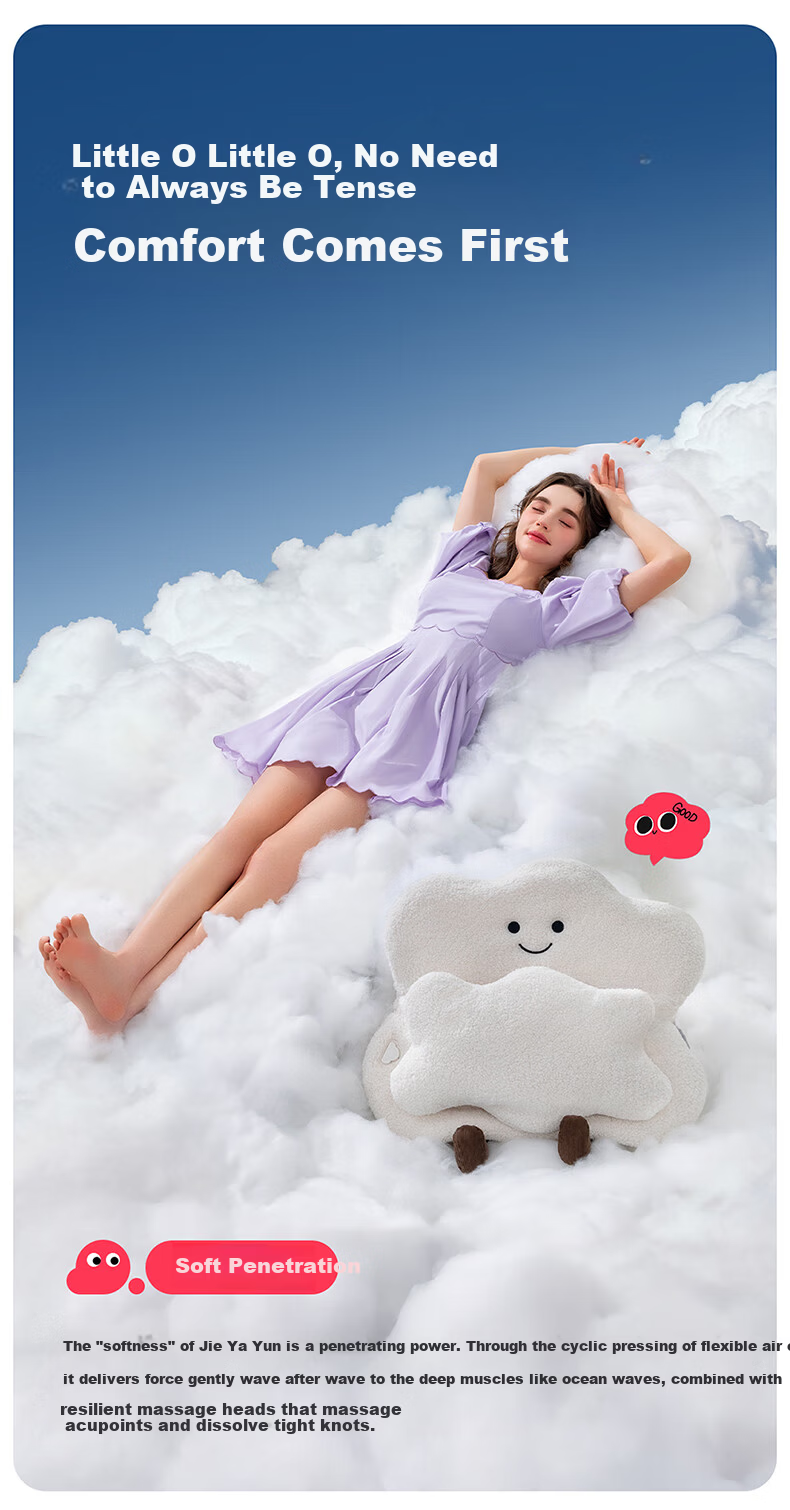 CLORIS Jieya Cloud Waterless Foot Soak Soft Cute Foot Therapy Machine F3 Acupoint Airbag Heat Compress Adorable Fully Automatic Warm Winter Cat House Mother's Day Gift for Mom 5