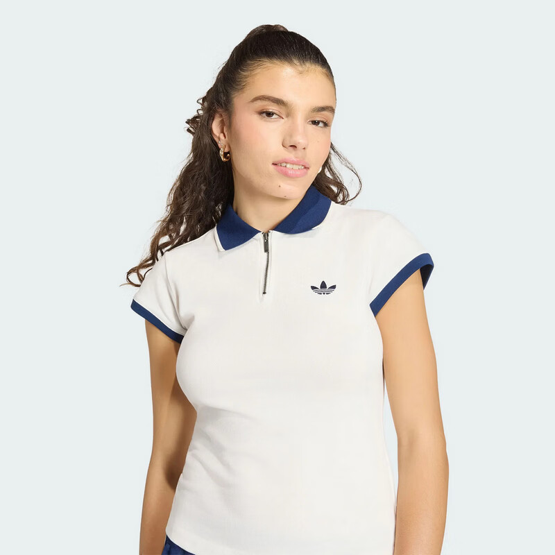 Adidas Originals Women's RIB POLO TEE Short Sleeve Polo KS7357 White S 6