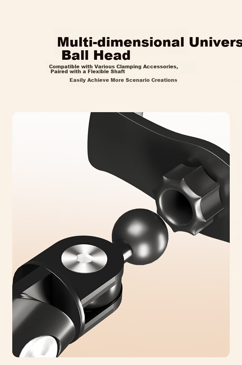 Jimantu Mobile Phone Stand Floor Live Streaming Stand Lazy Holder Multifunctional 360° Adjustable Height Adjustable Tilt Rotating Photo Video Support Bracket 8