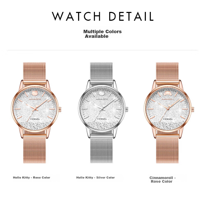 Hello Kitty Sanrio Women's Luxury Fashion Mechanical Style Quartz Watch Birthday Valentine's Day Gift for Girlfriend 256 13