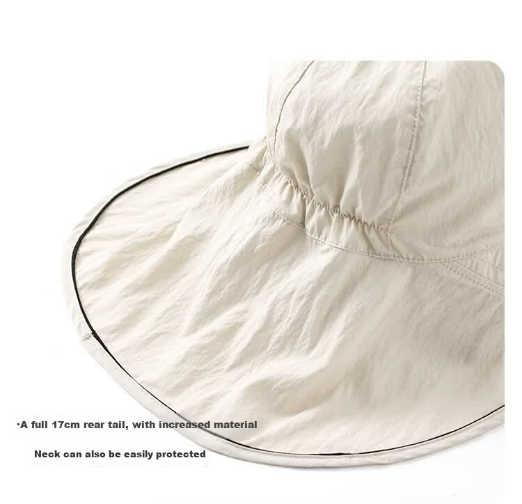 Lagur Summer Casual Extended Sunshade Fisherman Hat UPF100+ Neck Protection Ultra-Thin Breathable Quick-Dry Hat Summer 3