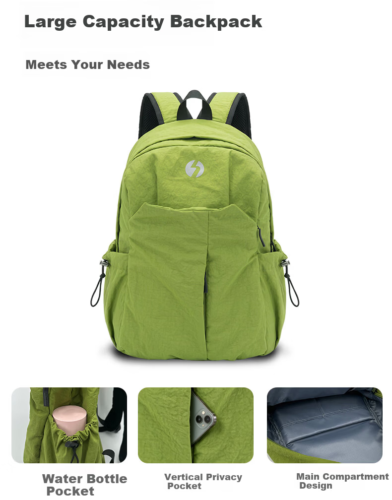361° Unisex Backpack Outdoor Mountaineering Travel Bag Lightweight Small Backpack New Classic Black 4