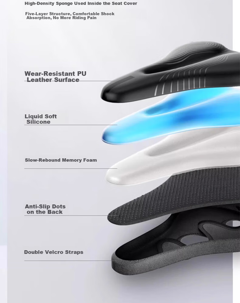 Phoenix Bicycle Seat Cover, Ultra-Soft, Silicone, Thickened, Universal for Mountain And Road Bikes, Soft Cushion Pad 7