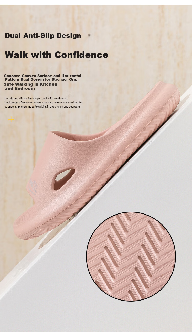 Darcy Sir Women's Summer Indoor Home Thick Sole Bathroom Non-Slip Couple Outdoor Soft Feeling Slippers Men's 6