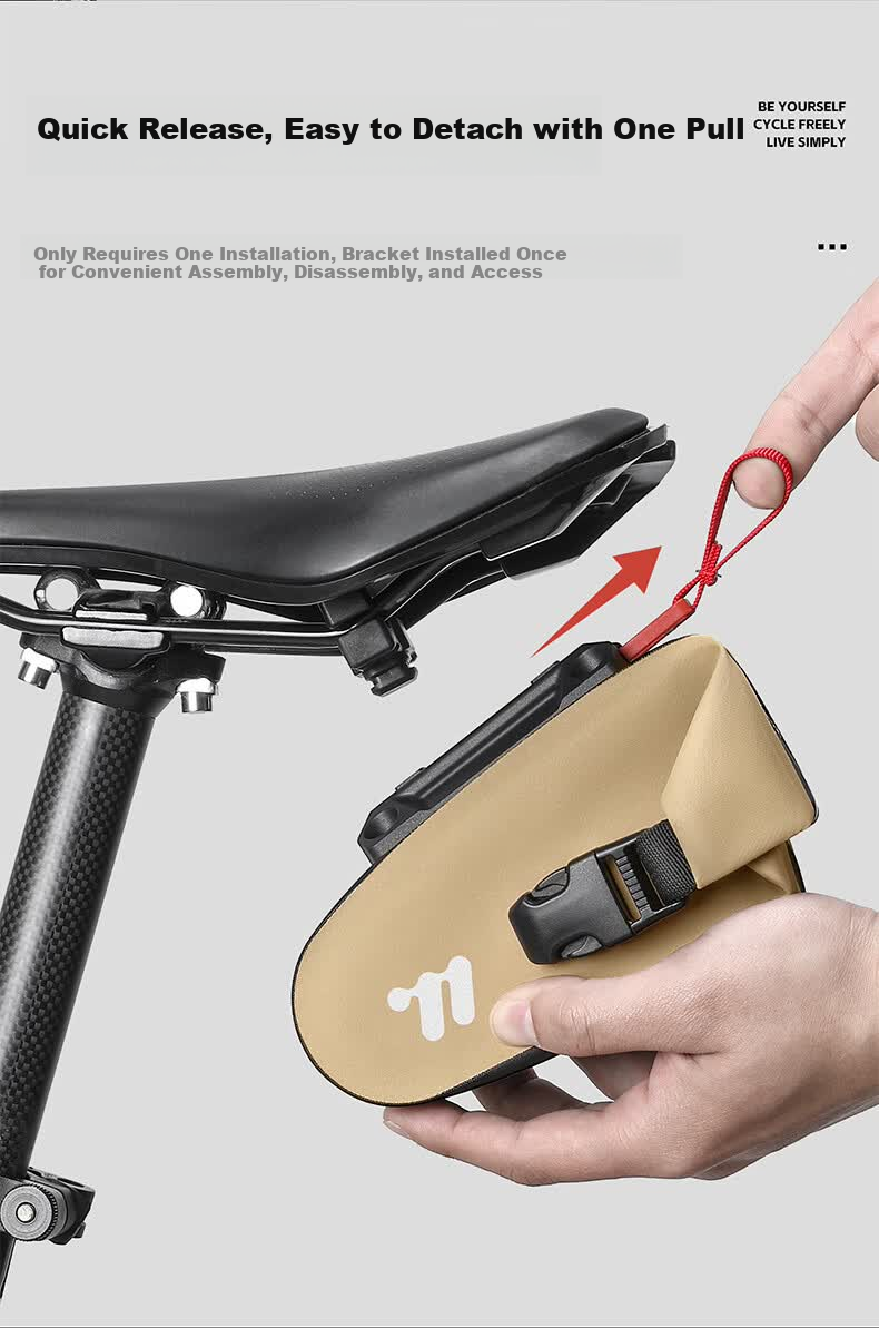 Xiqizhe Bicycle Saddle Bag Magnetic Quick-Release Storage Bag for Mountain and Road Bikes 5