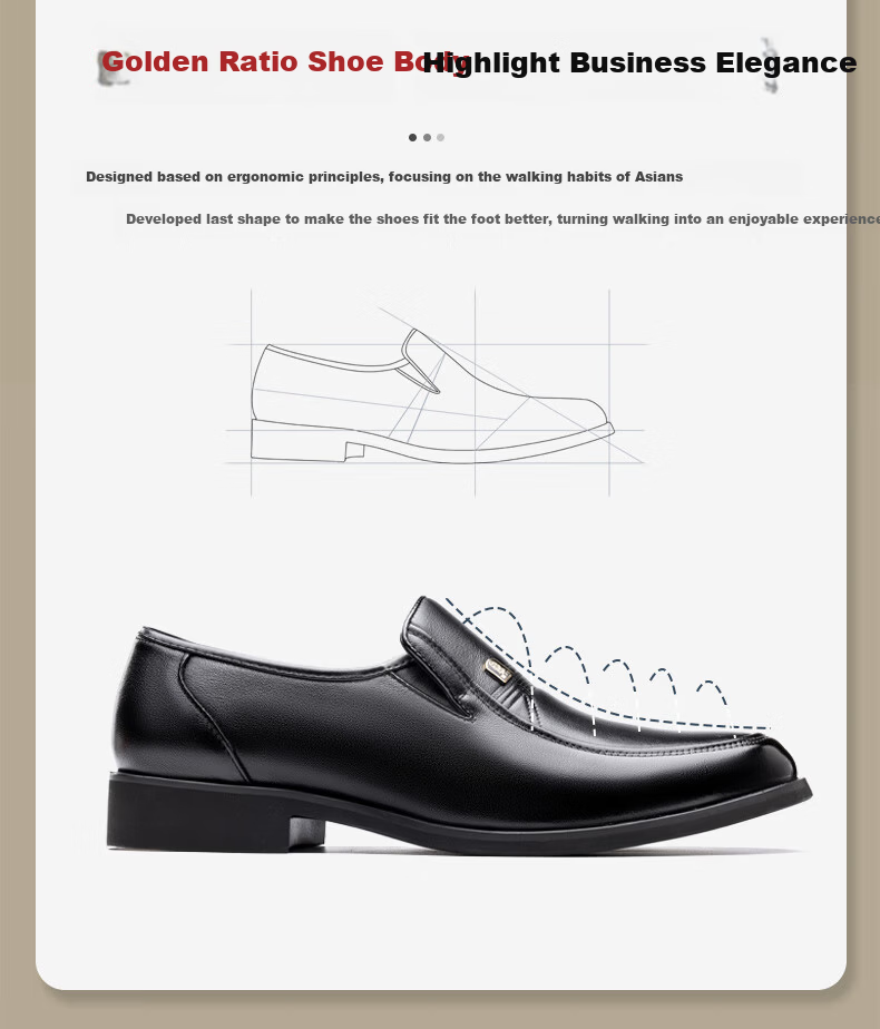 LAORENTOU LAORENTOU Leather Shoes for Middle-Aged Men, Casual Shoes, Genuine Leather, All-Season Breathable Business Shoes, Dad Shoes TLA225 Black Size 40 6