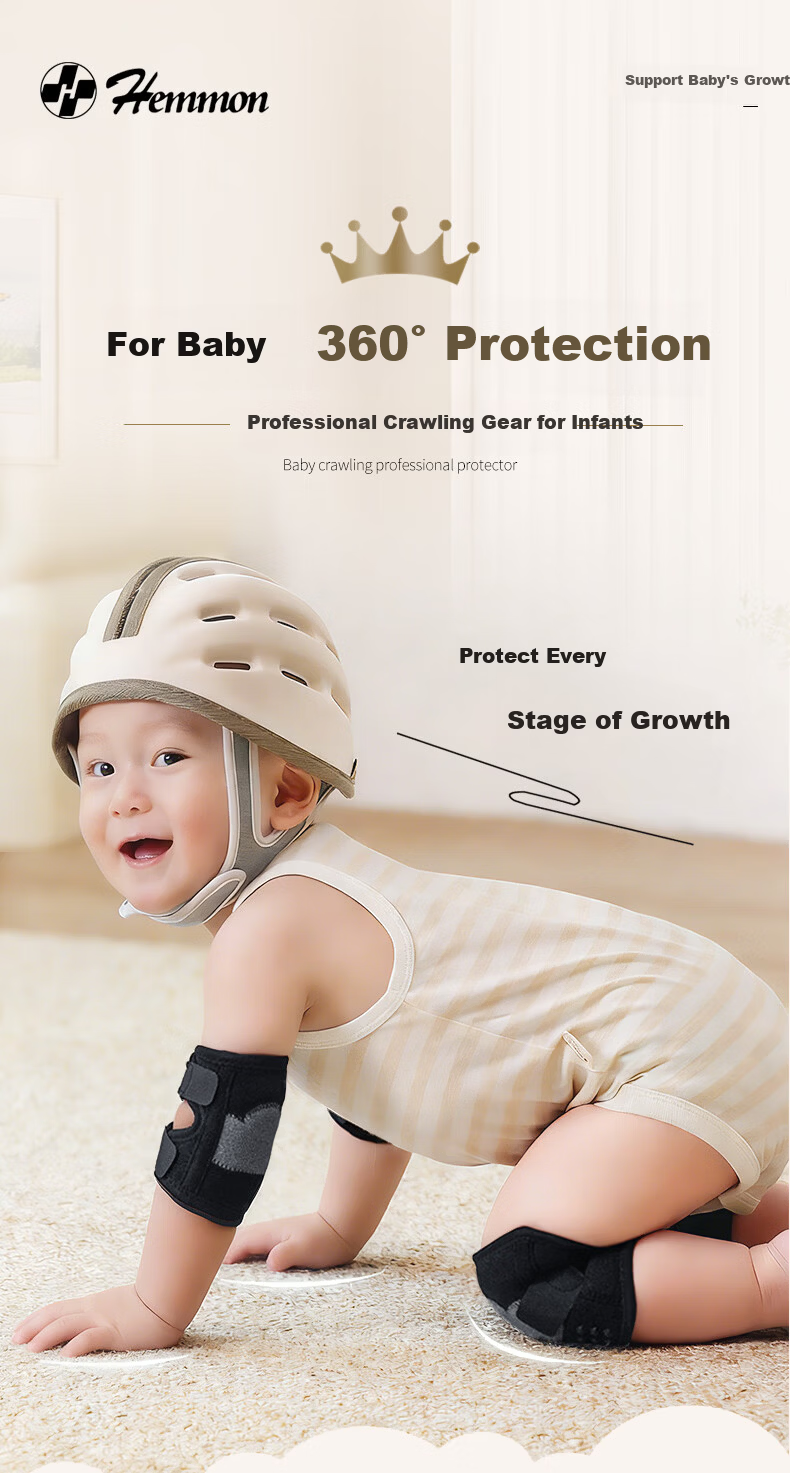 HEMMON Baby Crawling Professional Protective Knee Pads Child Knee Guards Anti-Collision Toddler Walking Fall Prevention Infant Leg Protection Sleeves 1