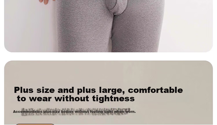 Me feeling Men's Plus Size Cotton Thermal Underwear Set Loose Thin Cotton Sweater Autumn Winter 10