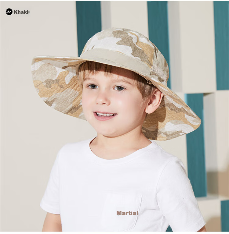 Kenmont Kids Spring Summer Sun Protection Wide Brim Bucket Hat UV Protection Camouflage Boys Hat KM-4885 8